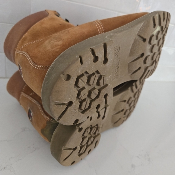 Red Wings Vintage Y2K 1421 Suede Leather Lace-Up Work Boots Camel Tan Size 9 Men - Picture 11 of 12